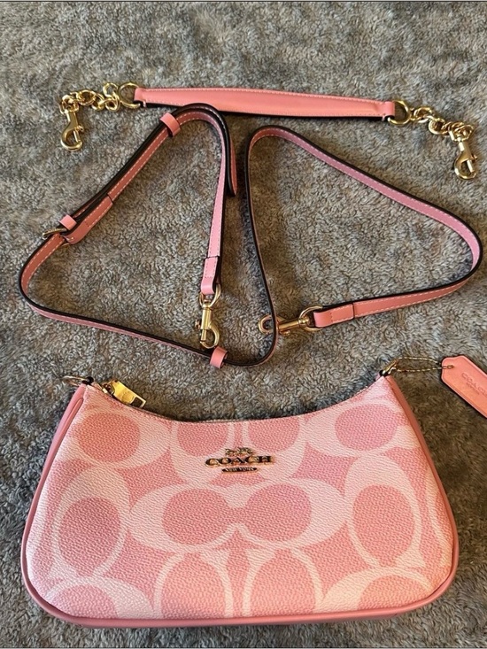 Coach Handbags - COACH Pink Teri Shoulder Bag